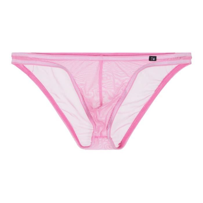 Freebily Slip Transparent Homme Sous Vêtement Érotique Lingerie Taille