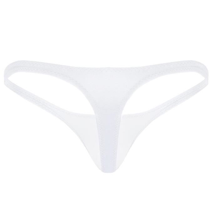 Yizyif Micro String Homme Sexy Taille Basse Bulge Pouch Jockstrap Bikini Briefs Thong Underwear