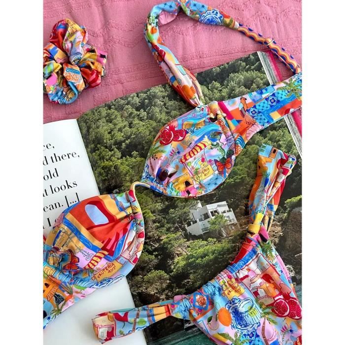 Bikini swimsuit Maillot de bain Sexy pour modèle Floral FRFRR1