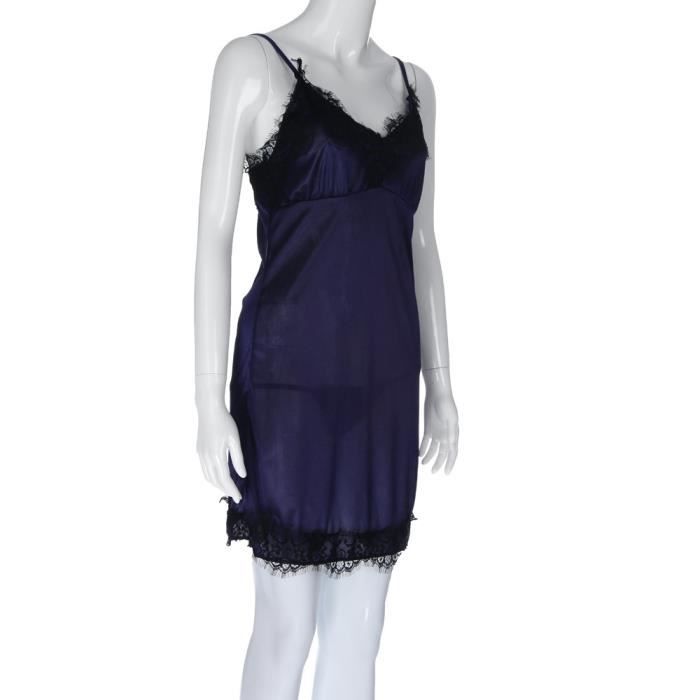 Femmes Sexy Dentelle Lingerie De Nuit Sous V Tements Robe Babydoll Robe