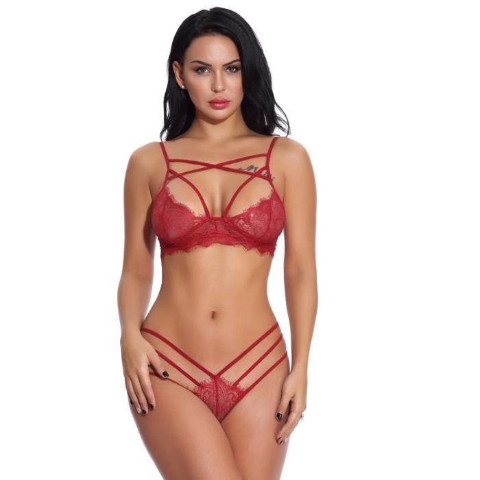 Nouvelles Femmes Dentelle Sexy Lingerie Bandage Soutien Gorge Ensemble