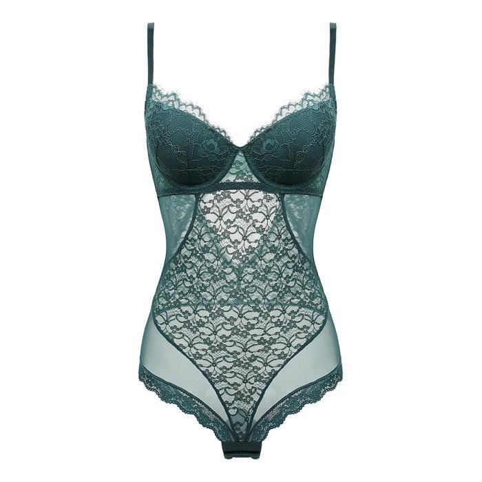 Ensemble Lingerie Femme Dentelle Transparente Sexy Seduisante Moulante