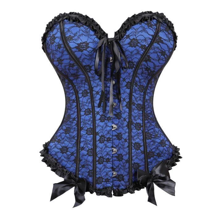 Corset Sexy En Dentelle Jacquard Pour Femmes Lingerie Vintage Corselet