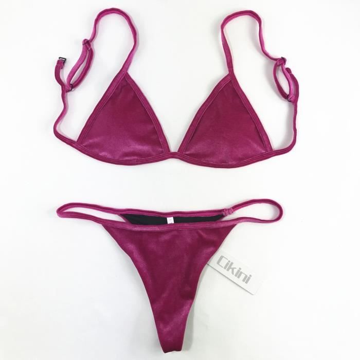 Maillot De Bain Ensemble Bikini Velours Femmes Maillot De Bain Monokini Body Maillot De