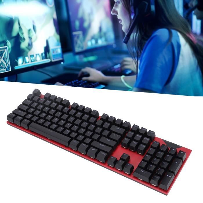 Tmishion Clavier De Jeu M Canique Clavier M Canique Hot Swap Red Switch Deux Couleurs Injection
