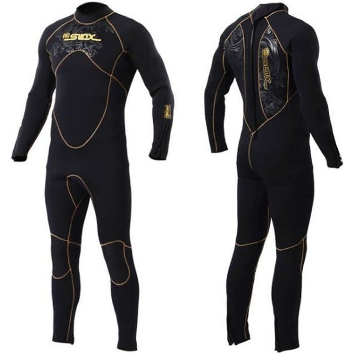 Combinaison néoprène Premium 5mm hommes plongée sous-marine thermique hiver combinaisons chaudes surf kayak équipement noir
