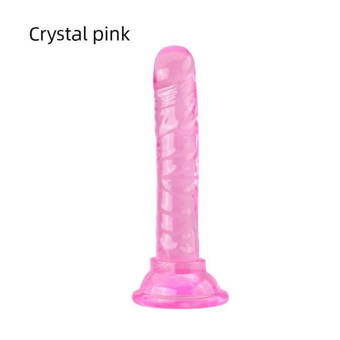 Plug Anal En Cristal Avec Ventouse Gode R Aliste Masturbateur Anal