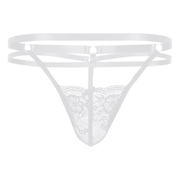 Iixpin Sissy String Sexy Homme Micro Bikini Ficelle Tanga Dentelle G