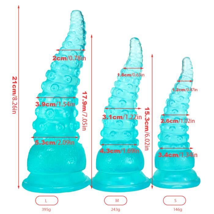 18 Godemiché Anal Pieuvre Tentacules Gros Cul Plug Avec Ventouse
