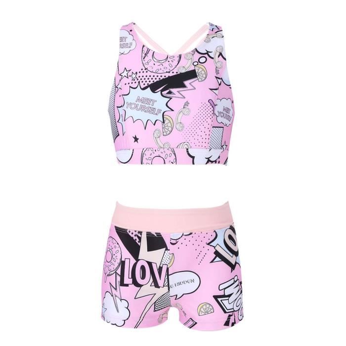 Iefiel Bikini T Maillot De Bains Fille Deux Pieces Ensemble Short