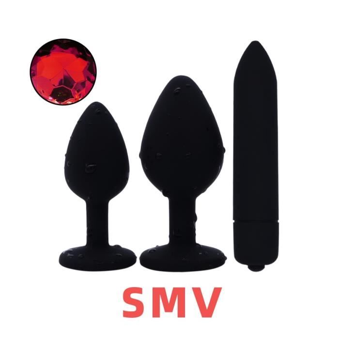 Sextoy Jouet Sexuel Combin En Silicone Plug Anal Avec Point G Vibrateur Balles Bijoux Pierre