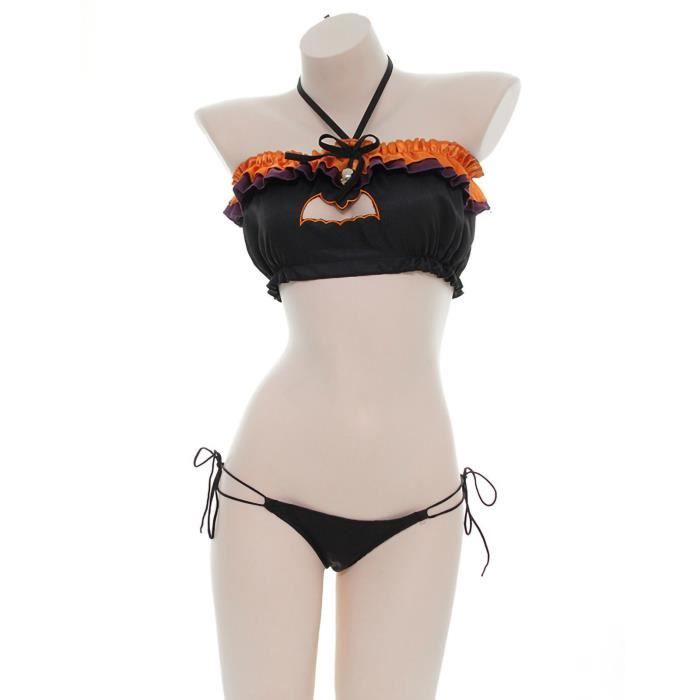 Pyjama Bikini Citrouille Femme Sexy Home Holloween Ensemble De Sous