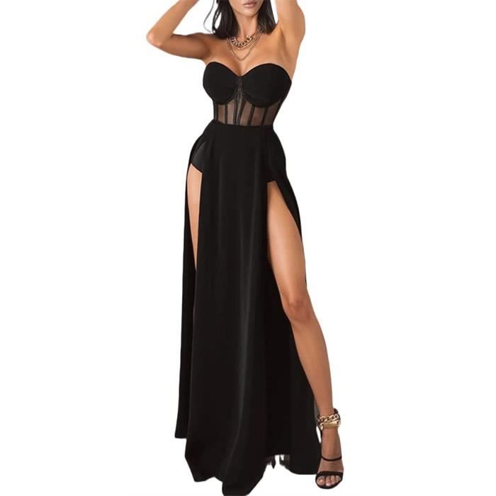 Minetom Robe D Collet Sans Manches Cache Maillots De Bain Bikini Courte Femme Filet Mailles