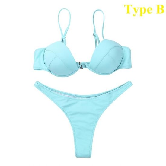 Drop Sexy Push Up Bikini Br Silien Non Rembourr Ensemble Femmes