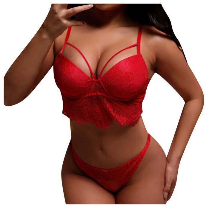 Femmes Lingerie Corset Dentelle Sans Fil Racy Mousseline V Tements De
