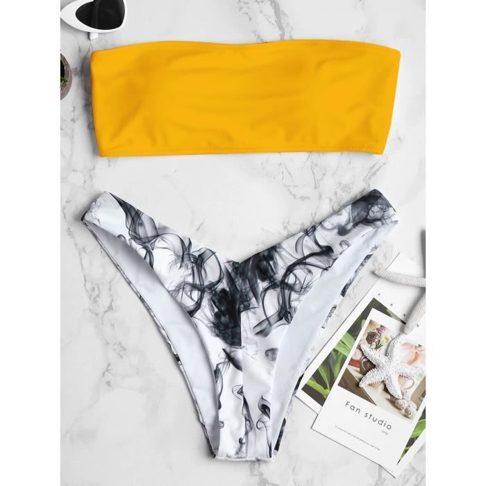 Maillot De Bain Ensemble Bikini Imprim Floral Pour Femme Push Up