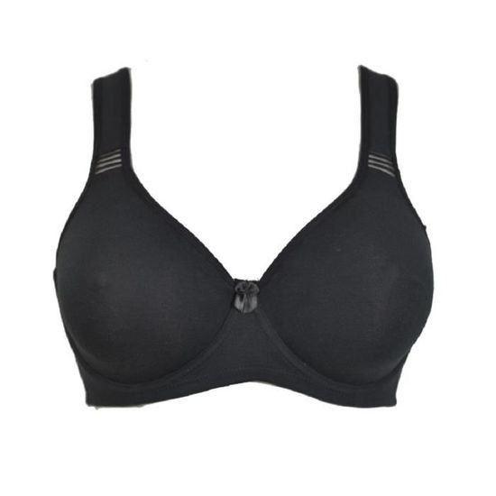Soutien Gorge Coton Noir D Armatures Non Rembourr Lingerie Grande Taille Noir Cdiscount