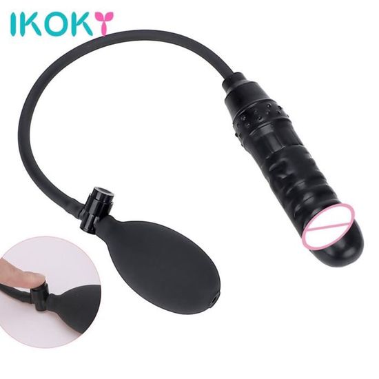Sextoy Ikoky Faux P Nis Plug Anal Grand Gode Gonflable Jouets Sexuels