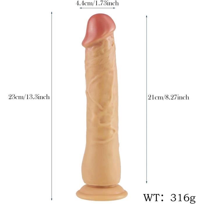 Godemichets Silicone Gode Anal Réaliste Ventouse European Lover Gros