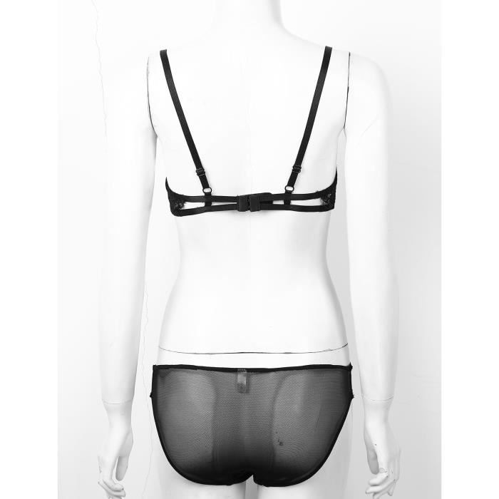 Ensemble Lingerie Femme Sexy Dentelle Nuisette Rotique Soutien Gorge