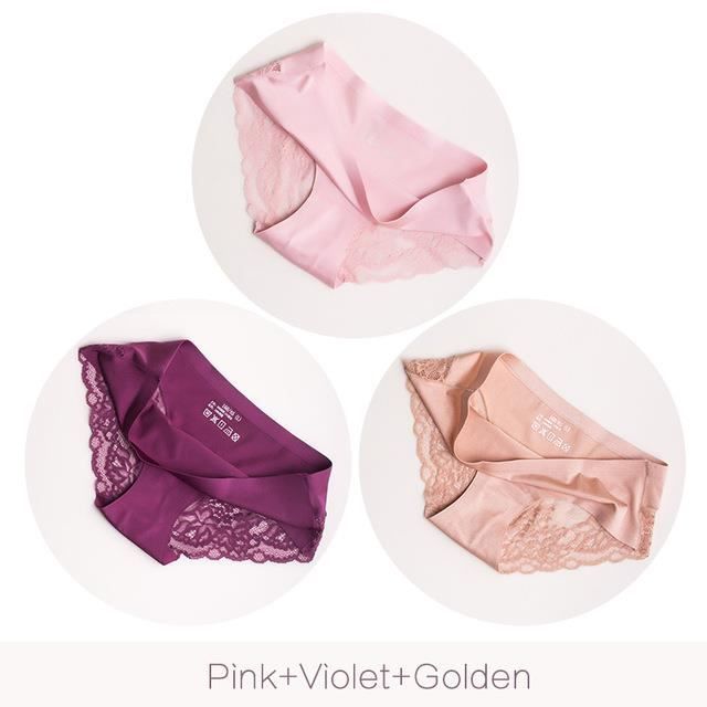 Culottes Femme Lot De Slips Femmes Lingerie Sexy En Dentelle Sans