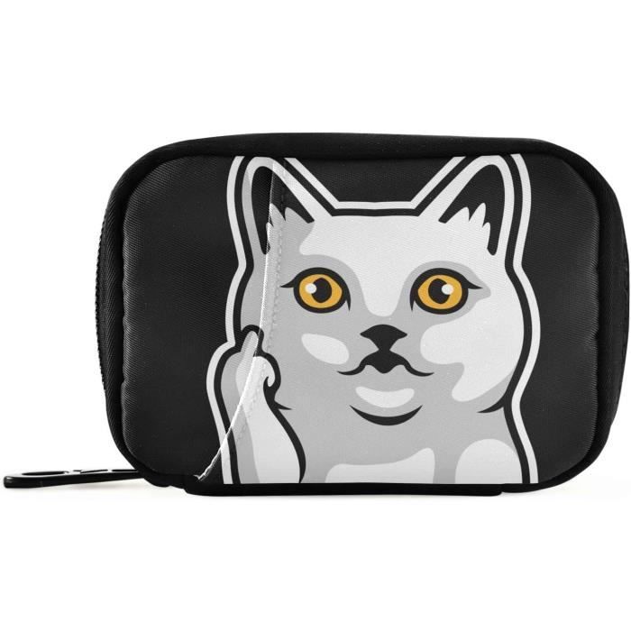 Fuck You Cat Pilulier Jours Avec Fermeture Clair Taille Compacte Pour Support De Vitamines