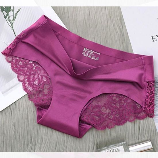 Culottes Femme Lot De Slips Femmes Lingerie Sexy En Dentelle Sans