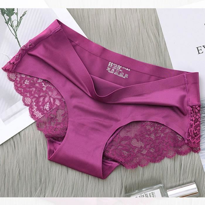 Culottes Femme Lot De Slips Femmes Lingerie Sexy En Dentelle Sans