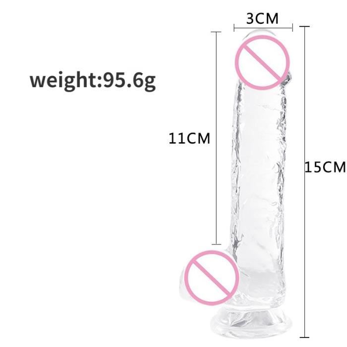 Transparent Gode R Aliste Avec Ventouse Pour Femme Gros P Nis Anal