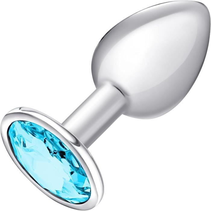 Petit Plug Anale Acier Femme Anal Plug Cristal Homme Prostate Argent