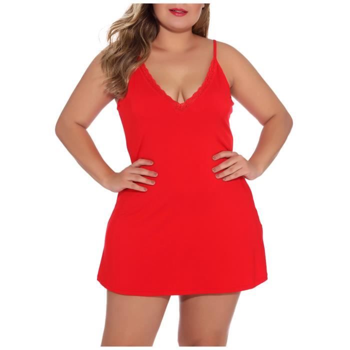 Femmes Dentelle Lingerie Chemise De Nuit Jupe Suspendue Maison Col V