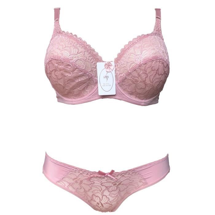 Ensemble Lingerie Femme D Dentelle Rose Clair Soutien Gorge Et Culotte Rose Cdiscount Pr T