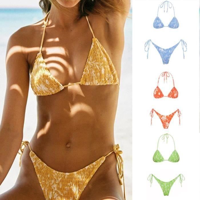 Maillot De Bain Sexy Triangle Push Up Bikini Ensemble Br Silien String