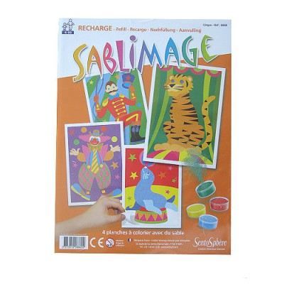 Sablimage - Recharge de 4 planches : Cirque