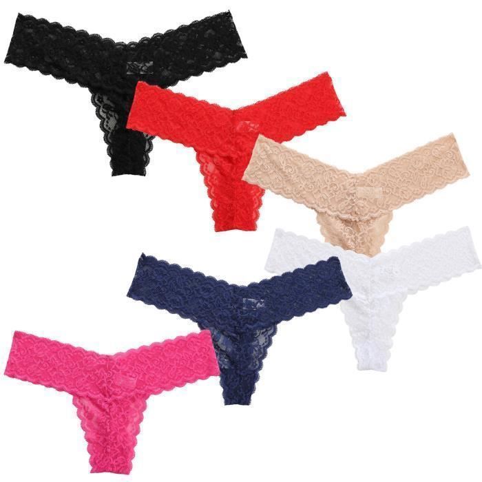 String En Dentelle Demeuble Lot De Culottes Et Slips Lingerie