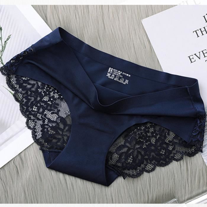Culottes Femme Lot De Slips Femmes Lingerie Sexy En Dentelle Sans