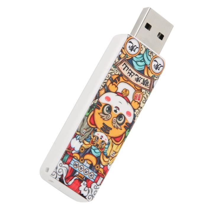 U Disk USB2 0 Cartoon Tiger Hot Swap Plug and Play Stable Immunité électromagnétique Durable Clé