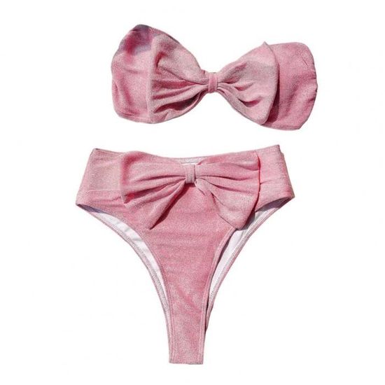 Bowknot Femmes Maillot De Bain Sexy Bandeau Bikini Maillots De Bain