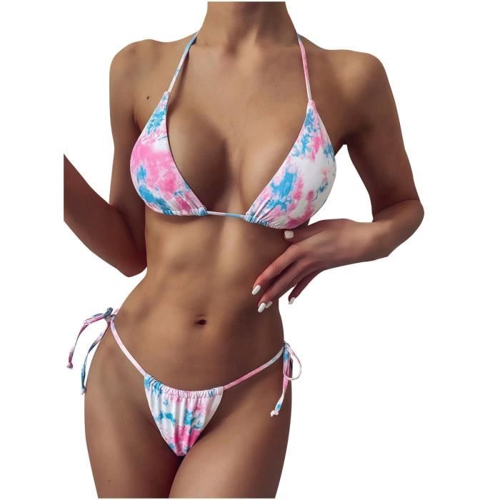 Maillot De Bain Ensemble Bikini R Glable Bandage D Contract