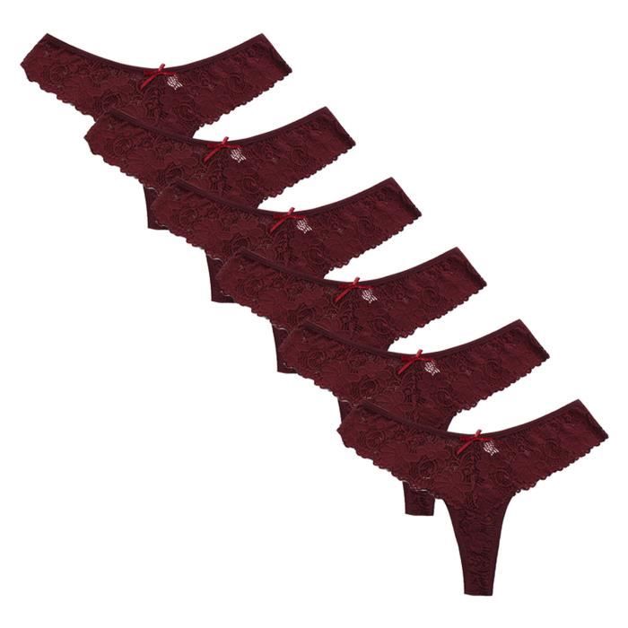 Ensemble de pantalons string sexy pour femmes en dentelle sous vêtements en lingerie douce lot