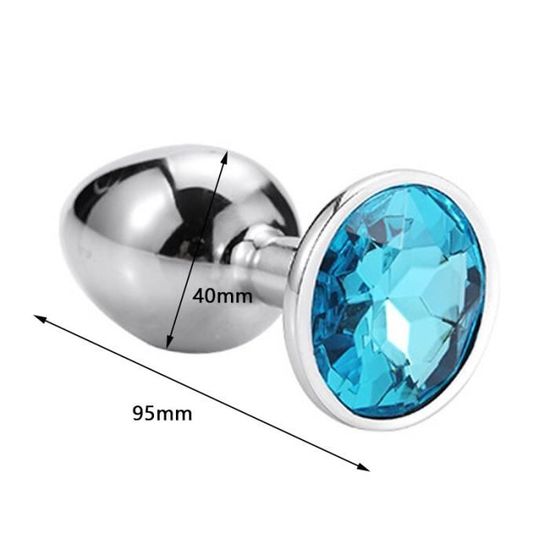 Plug Anal En M Tal Lisse Au Toucher Avec Bijoux En Cristal Avec Strass Perles Anales Jouets
