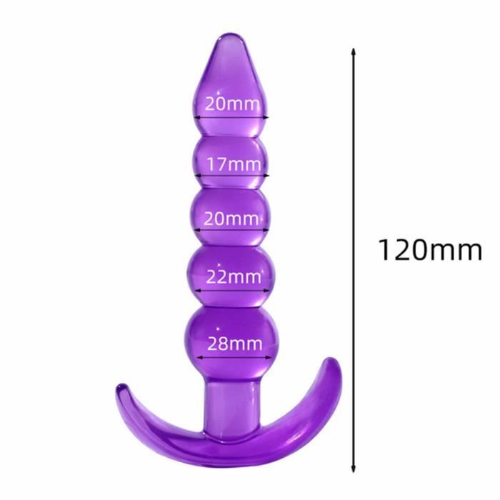 Purple Anal Plug Godemichet Anal En Silicone Pour Adulte Masseur De