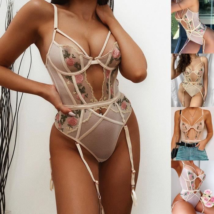 Body Dames Mode Lingerie Sexy Broderie Couture Dentelle D Une Seule