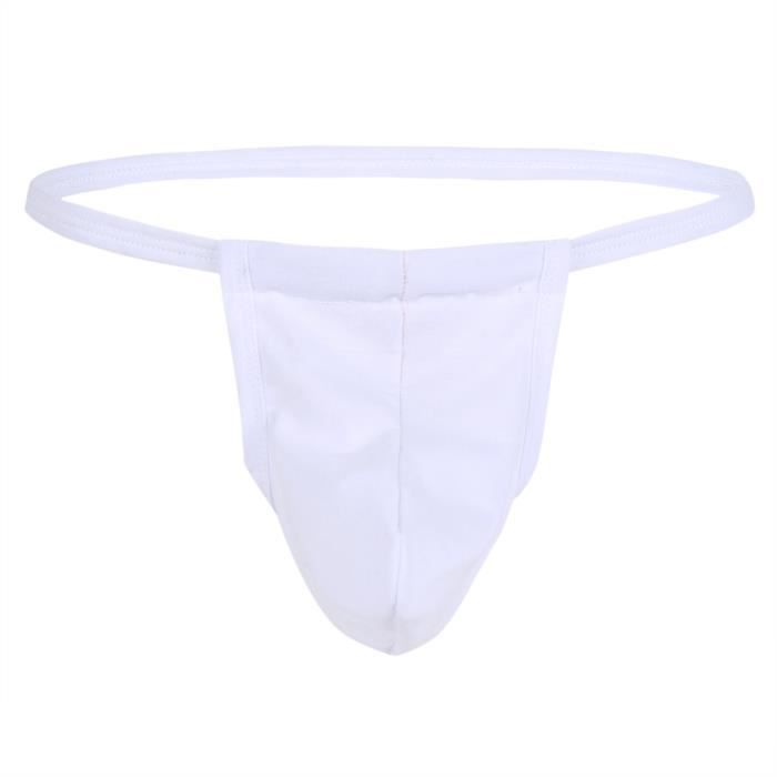 String Homme Lingerie G String Thong Slip Ouverte Fesse Sous vêtement Elastique Culotte
