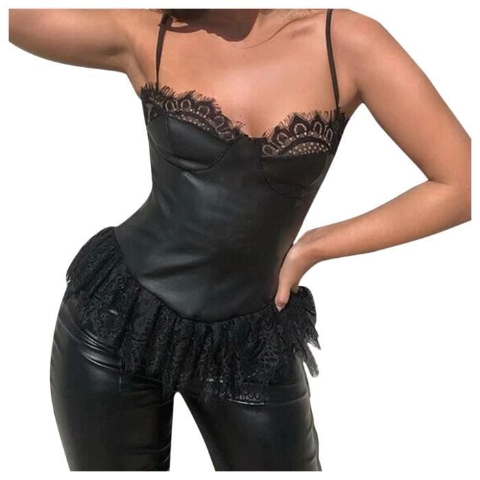 Nuisette Sexy Femmes Transparent Dentelle Sling Solide Clor Lingerie