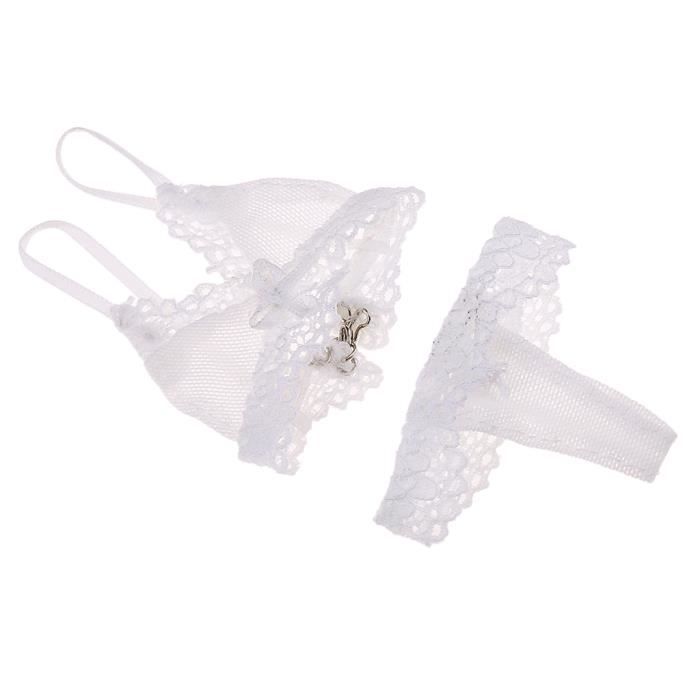 Lingerie Sous vêtements Sexy Bikini Blanc Pour inch Hot Toys Female Figures Cdiscount