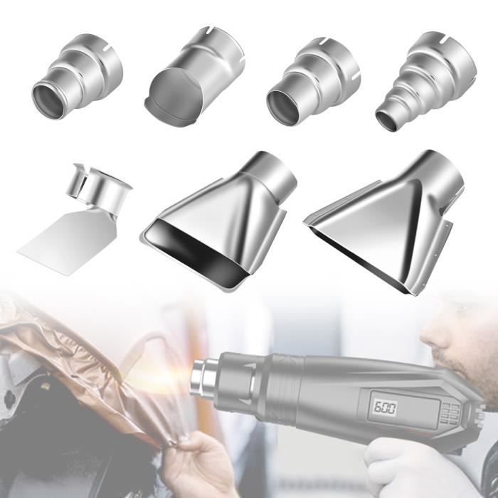 SUC Buse de pistolet à air chaud 7 Pcs Hot Air Gun Nozzle Set Stainless Steel Heat Station