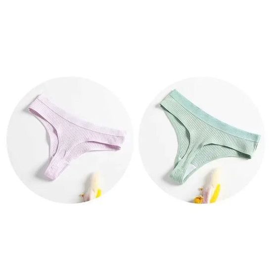 Culotte String En Coton Pour Femme Sous V Tement Sexy Taille Basse Bikini Grande Taille Pi Ces