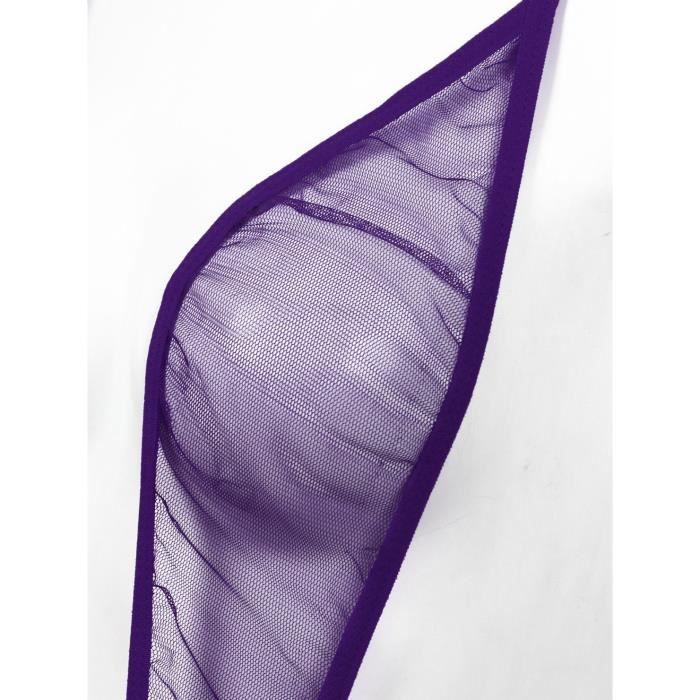 Freebily Lingerie Femme Sexy Nuisette Transparent Sous V Tements Dos Nu