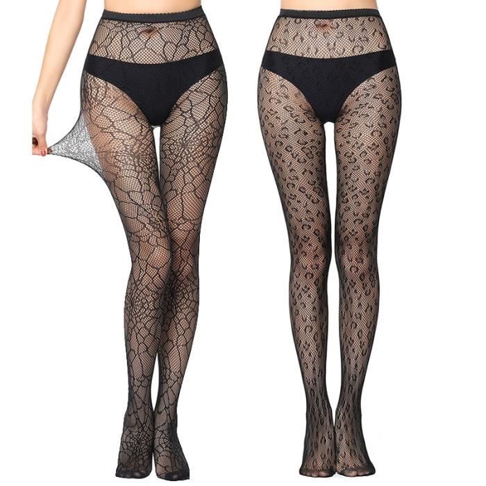 Bas en dentelle pour femmes Lingerie Sexy en résille Nylon maille